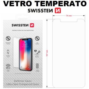 PELLICOLA per APPLE IPHONE 12 PRO MAX (6.7") - PROTEGGI DISPLAY VETRO TEMPERATO 0,33mm DIMENSIONI: 157 mm X 74 mm SWISSTEN