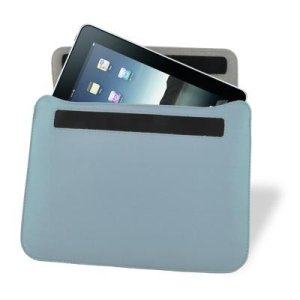 CUSTODIA TESSUTO PVC PER APPLE IPAD, IPAD2, IPAD3, IPAD4 COLORE AZZURRO