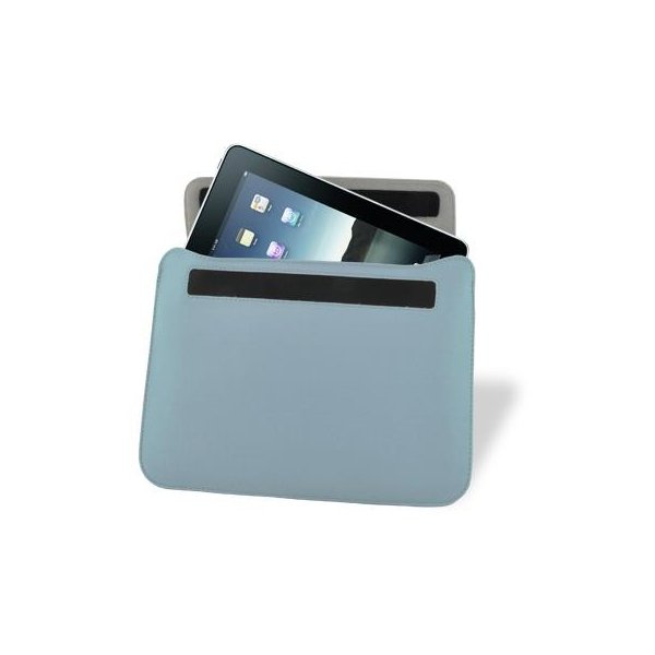 CUSTODIA TESSUTO PVC PER APPLE IPAD, IPAD2, IPAD3, IPAD4 COLORE AZZURRO