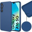 CUSTODIA per SAMSUNG GALAXY A16 (4G/5G) IN SILICONE EFFETTO SOFT TOUCH CON INTERNO IN MICROFIBRA COLORE BLU