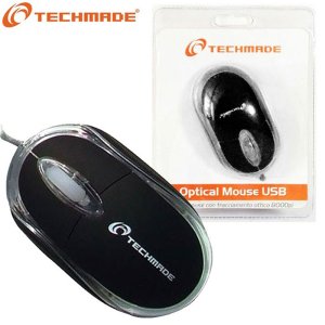 MOUSE OTTICO USB DA 800 Dpi CON TECNOLOGIA PLUG & PLAY COLORE NERO TM-2023 TECHMADE BLISTER