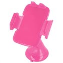 SUPPORTO AUTO UNIVERSALE A VENTOSA APERTURA DA 5 A 10 CM COLORE ROSA