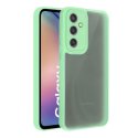 CUSTODIA per SAMSUNG GALAXY A54 5G - RIGIDA TRASPARENTE CON CORNICE IN TPU, PROTEZIONE FOTOCAMERE E DETTAGLI CROMATI VERDI