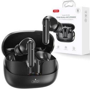 AURICOLARI BLUETOOTH 5.3 CON COMANDI TOUCH, MICROFONO E CUSTODIA DI RICARICA COLORE NERO XO X34