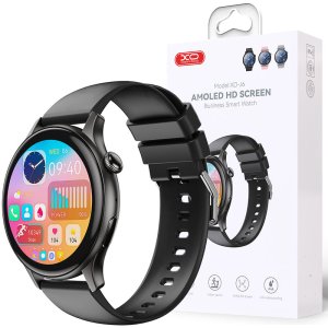 SMARTWATCH XO J6 CON DISPLAY AMOLED HD, FUNZIONE CHIAMATE E ASSISTENTE VOCALE COLORE NERO