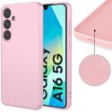 CUSTODIA per SAMSUNG GALAXY A16 (4G/5G) IN SILICONE COLORE ROSA CON EFFETTO SOFT TOUCH E INTERNO IN MICROFIBRA