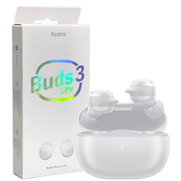 AURICOLARI BLUETOOTH 5.2 XIAOMI REDMI BUDS 3 LITE (UTILIZZABILI SINGOLARMENTE O INSIEME) MODALITA' BASSA LATENZA BIANCO