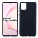 CUSTODIA per SAMSUNG GALAXY NOTE 10 LITE (SM-N770), A81 - IN GEL TPU SILICONE SLIM COLORE NERO SATINATO