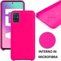 DIA per SAMSUNG GALAXY A51 (SM-A515) IN SILICONE CON EFFETTO SOFT TOUCH ED INTERNO IN MICROFIBRA COLORE FUCSIA - ATTENZIONE..