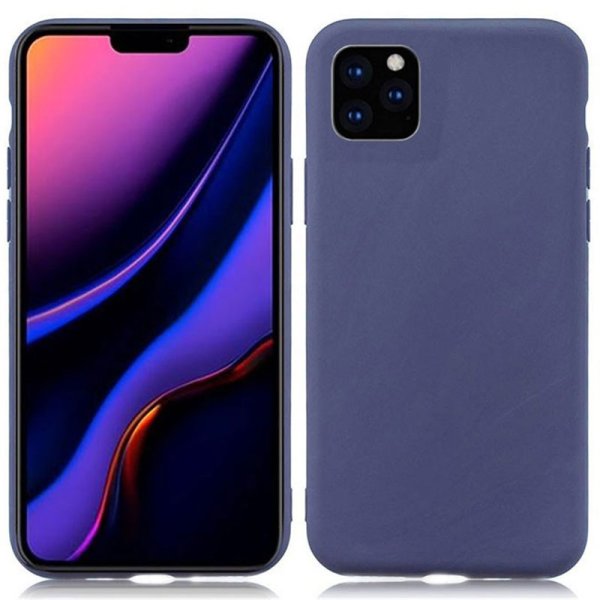 DIA per APPLE IPHONE 11 PRO MAX (6.5") IN GEL TPU SILICONE SLIM COLORE BLU SATINATO