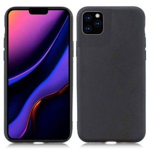 CUSTODIA per APPLE IPHONE 11 PRO MAX (6.5") IN GEL TPU SILICONE SLIM COLORE NERO SATINATO