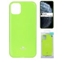 CUSTODIA per APPLE IPHONE 11 PRO MAX (6.5") IN GEL TPU SILICONE COLORE VERDE LUCIDO CON GLITTER MERCURY