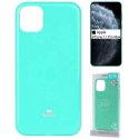 CUSTODIA per APPLE IPHONE 11 PRO MAX (6.5") IN GEL TPU SILICONE COLORE VERDE ACQUA LUCIDO CON GLITTER MERCURY