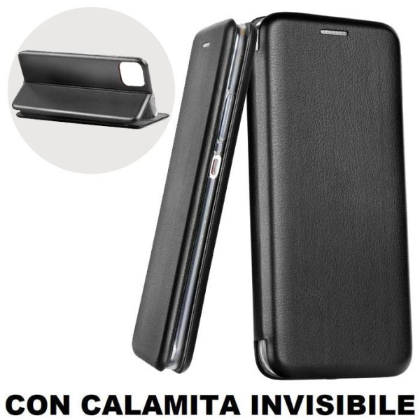 CUSTODIA per APPLE IPHONE 11 (6.1") - FLIP ORIZZONTALE SIMILPELLE CON CHIUSURA MAGNETICA INVISIBILE E INTERNO IN TPU NERO