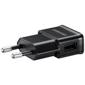 CARICATORE DA RETE 1000mAh ORIGINALE SAMSUNG CON 1 PORTA USB COLORE NERO ETA0U80EBE BULK