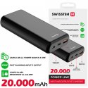 POWER BANK 20.000mAh FAST CHARGING 20W CON 1 PORTA USB (OUT), 1 USB-C (IN/OUT) E 1 MICRO USB (IN) + CAVO USB-C/USB-C SWISSTEN