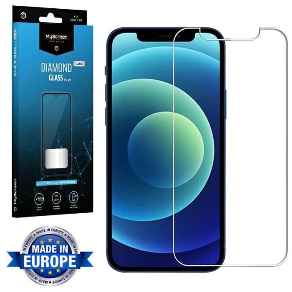 PELLICOLA per APPLE IPHONE 12, IPHONE 12 PRO (6.1") - PROTEGGI DISPLAY IN VETRO TEMPERATO 9H 0,33mm MYSCREEN DIAMOND LITE