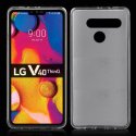 CUSTODIA per LG V40 THINQ IN GEL TPU SILICONE COLORE BIANCO TRASPARENTE