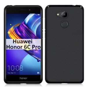 CUSTODIA per HUAWEI HONOR 6C PRO, HONOR V9 PLAY IN GEL TPU SILICONE COLORE NERO