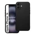 CUSTODIA per APPLE IPHONE 16 (6.1") IN GEL TPU SILICONE SLIM COLORE NERO SATINATO