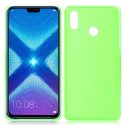 CUSTODIA per HUAWEI HONOR 8X, HONOR VIEW 10 LITE IN GEL TPU SILICONE COLORE VERDE TRASPARENTE