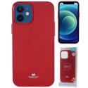 CUSTODIA per APPLE IPHONE 12 MINI (5.4") IN GEL TPU SILICONE COLORE ROSSO LUCIDO CON GLITTER ALTA QUALITA' MERCURY BLISTER