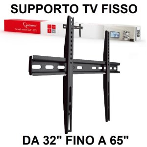 STAFFA FISSA WM-65F-02 PER TV LCD E PLASMA DA 32" A 65" COLORE NERO GEMBIRD BLISTER - ATTENZIONE...