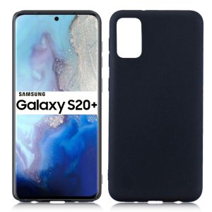 CUSTODIA per SAMSUNG GALAXY S20 PLUS (SM-G985/SM-G986) - IN GEL TPU SILICONE SLIM COLORE NERO SATINATO