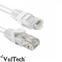 CAVO DI RETE CAT6 LUNGHEZZA 5 Mt. CONNETTORE RJ-45  COLORE BIANCO TAAU050-UTP-WH VULTECH