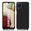 CUSTODIA per SAMSUNG GALAXY A12 (SM-A125F), GALAXY M12 (SM-M127) IN GEL TPU SILICONE SLIM COLORE NERO SATINATO