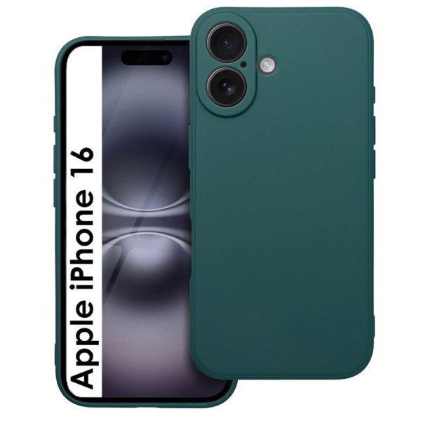 CUSTODIA per APPLE IPHONE 16 (6.1") IN GEL TPU SILICONE SLIM COLORE VERDE SATINATO