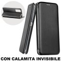 CUSTODIA per SAMSUNG GALAXY S20 FE (LTE/5G), S20 LITE - FLIP ORIZZONTALE SIMILPELLE CON CHIUSURA MAGNETICA E INTERNO IN TPU NERO