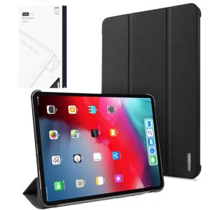 CUSTODIA per APPLE IPAD PRO 12.9" (2018) - FLIP ORIZZONTALE IN TESSUTO CON CHIUSURA MAGNETICA E STAND COLORE NERO DUX DUCIS