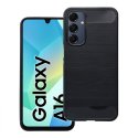 CUSTODIA per SAMSUNG GALAXY A16 (4G/5G) IN GEL TPU SILICONE COLORE NERO EFFETTO METALLICO CON INSERTI FANTASIA CARBONIO