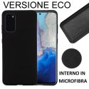 CUSTODIA per SAMSUNG GALAXY S20 PLUS (G985) - IN SILICONE EFFETTO SOFT TOUCH ED INTERNO IN MICROFIBRA NERO VERSIONE ECONOMICA