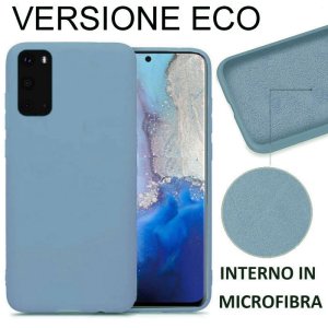 CUSTODIA per SAMSUNG GALAXY S20 PLUS (G985) - IN SILICONE EFFETTO SOFT TOUCH ED INTERNO IN MICROFIBRA LAVANDA VERSIONE ECONOMICA