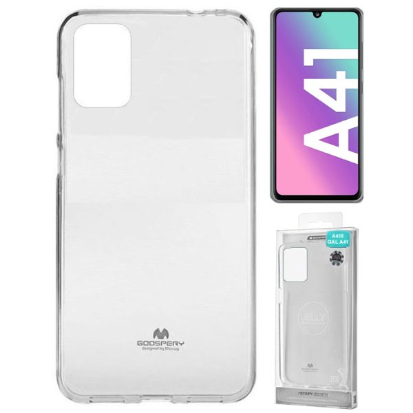 CUSTODIA per SAMSUNG GALAXY A41 (SM-A415) - IN GEL TPU TRASPARENTE ALTA QUALITA' MERCURY BLISTER