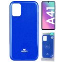 CUSTODIA per SAMSUNG GALAXY A41 (SM-A415) - IN TPU SILICONE COLORE BLU LUCIDO CON GLITTER ALTA QUALITA' MERCURY BLISTER