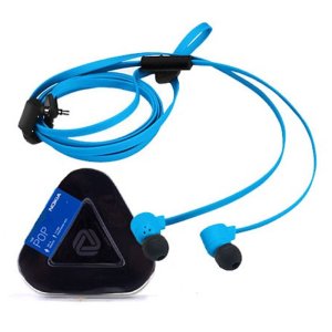 AURICOLARI COLOUD POP JACK 3,5mm con MICROFONO E TASTO MULTI-FUNZIONE COLORE CIANO WH-510 BLISTER