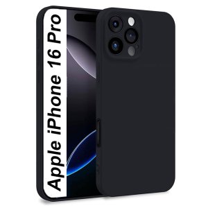 CUSTODIA per APPLE IPHONE 16 PRO (6.3") IN GEL TPU SILICONE SLIM COLORE NERO SATINATO