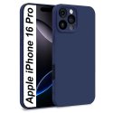 CUSTODIA per APPLE IPHONE 16 PRO (6.3") IN GEL TPU SILICONE SLIM COLORE BLU SATINATO