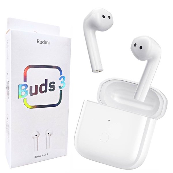 AURICOLARI BLUETOOTH 5.2 XIAOMI REDMI BUDS 3 CON RIDUZIONE DEL RUMORE CON DOPPIO MICROFONO PER LE CHIAMATE BIANCO