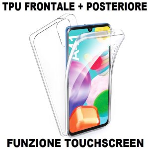 CUSTODIA per SAMSUNG GALAXY A41 (SM-A415) IN GEL TPU SILICONE FRONTALE + POSTERIORE ULTRA SLIM 0,3mm TRASPARENTE