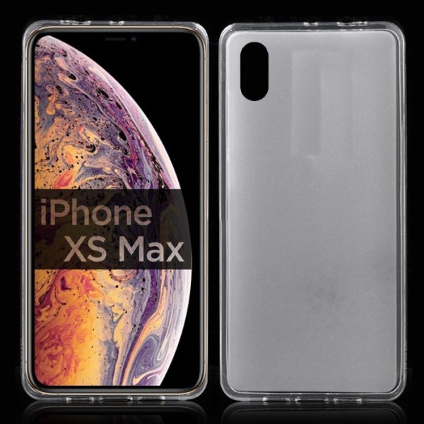 CUSTODIA per APPLE IPHONE XS MAX (6.5") IN GEL TPU SILICONE COLORE BIANCO TRASPARENTE