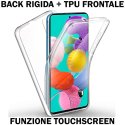 CUSTODIA per SAMSUNG GALAXY A52 4G, A52 5G, A52S 5G CON PARTE POSTERIORE RIGIDA + PARTE FRONTALE IN TPU SILICONE TRASPARENTE