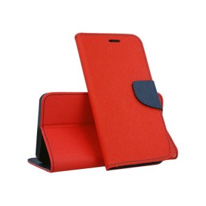 CUSTODIA per SAMSUNG GALAXY A54 5G - FLIP ORIZZONTALE CON STAND, INTERNO IN TPU SILICONE E TASCHE PORTA CARTE COLORE ROSSO