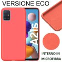 CUSTODIA per SAMSUNG GALAXY A21s (SM-A217) - IN SILICONE EFFETTO SOFT TOUCH ED INTERNO IN MICROFIBRA ARANCIONE