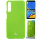 CUSTODIA per SAMSUNG GALAXY A7 2018 (SM-A750) IN GEL TPU SILICONE VERDE LUCIDO CON GLITTER ALTA QUALITA' MERCURY BLISTER