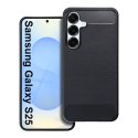 CUSTODIA per SAMSUNG GALAXY S25 (SM-S931) IN GEL TPU SILICONE COLORE NERO EFFETTO METALLICO CON INSERTI FANTASIA CARBONIO