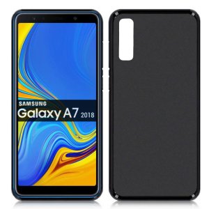 CUSTODIA per SAMSUNG GALAXY A7 2018 (SM-A750) IN GEL TPU SILICONE COLORE NERO